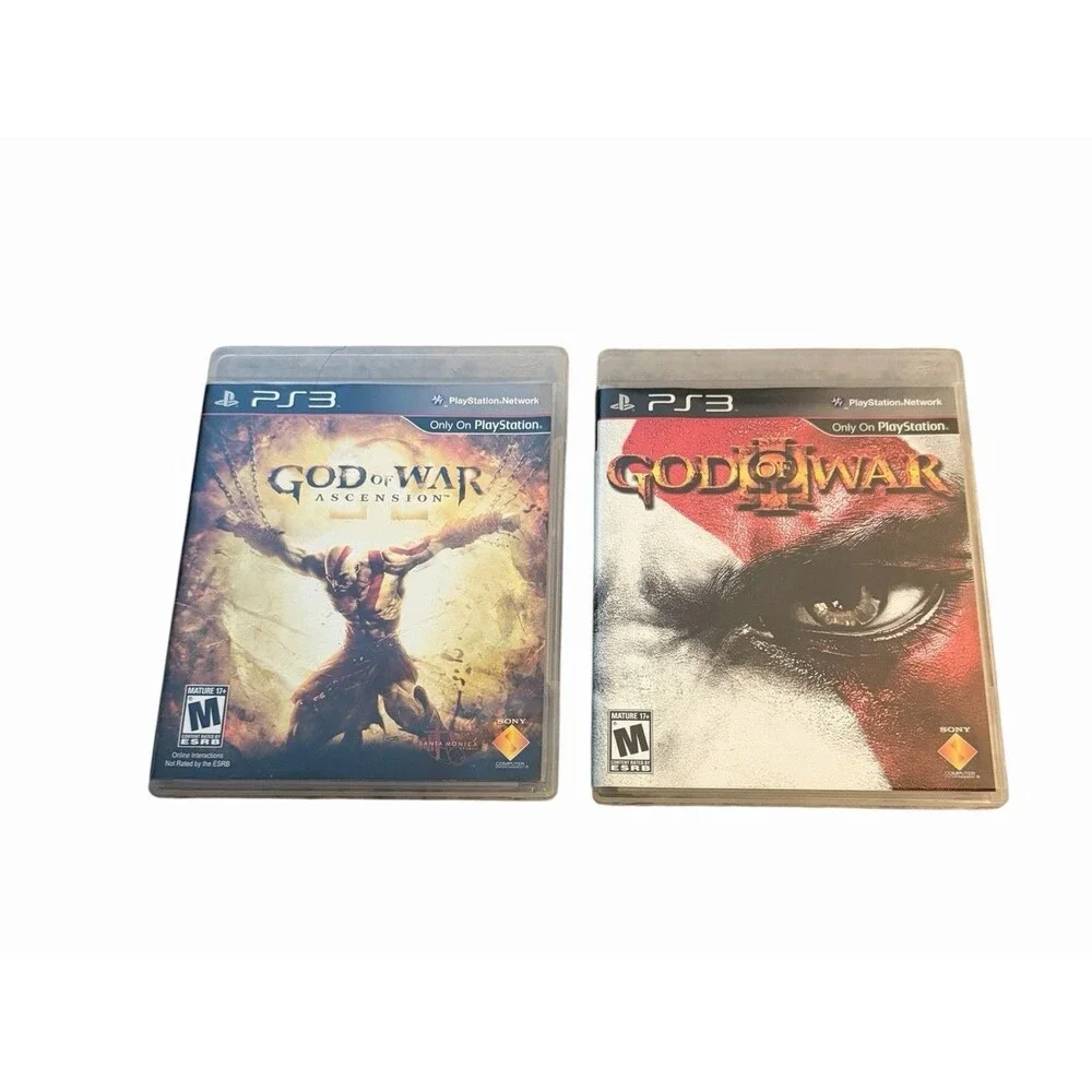 Lot 3 PS3 PlayStation 3 Games God Of War Ascension & III and Walking Dead